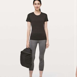 Lululemon Pace Rival Crop *22" Heathered Black / Black